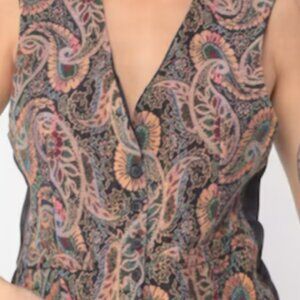 Express Compagnie Int. Paisley Size L Vintage Vest